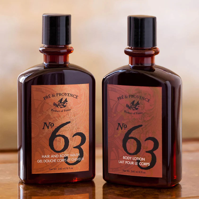 Pre De Provence No.63 Face & Beard Moisturizer, Hair & Body Wash, Lotion Gift Box