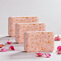 Pre De Provence Soap ROSE PETAL 3 Pack (250 Gram Ea.) Quad-milled