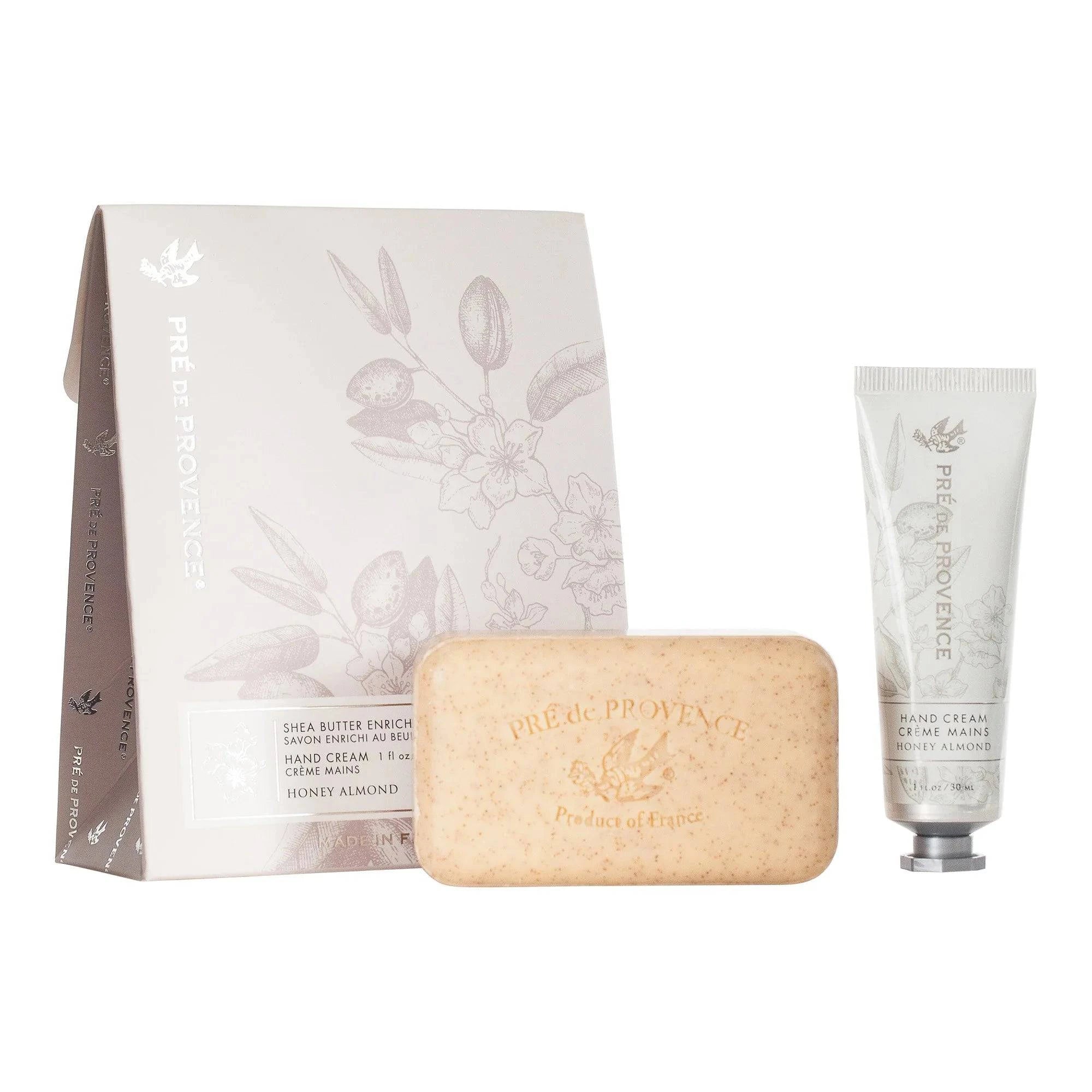 Pre De Provence Soap and Hand Cream Gift Set, Honey Almond