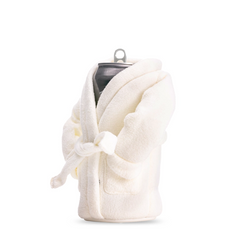 Puffin - The Spa Robe - Insulated 12 oz Can Cooler I Beer Bottle & Soda Can Insulator, Keep Drinks and Beverages Cold - Sandy White