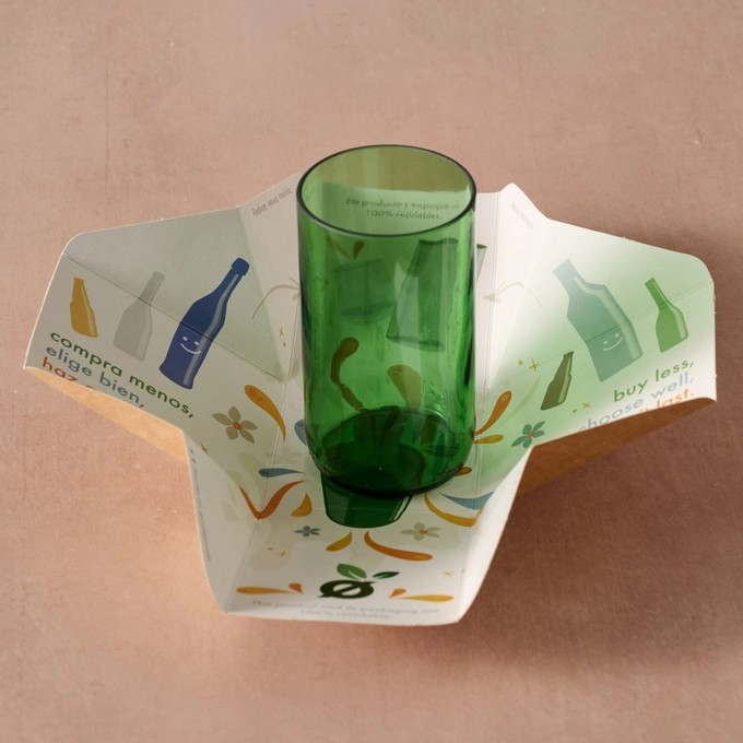 Recycled Glass Tumbler | Green (8 oz)