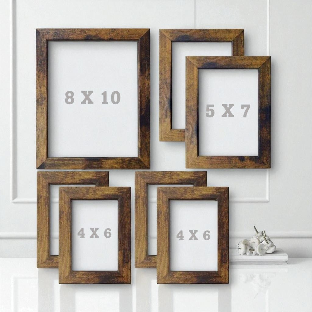 Rustic Farmhouse Gallery Wall Frame Set (7-Pack)