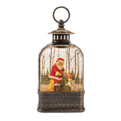Santa & Dog LED Glitter Snow Globe