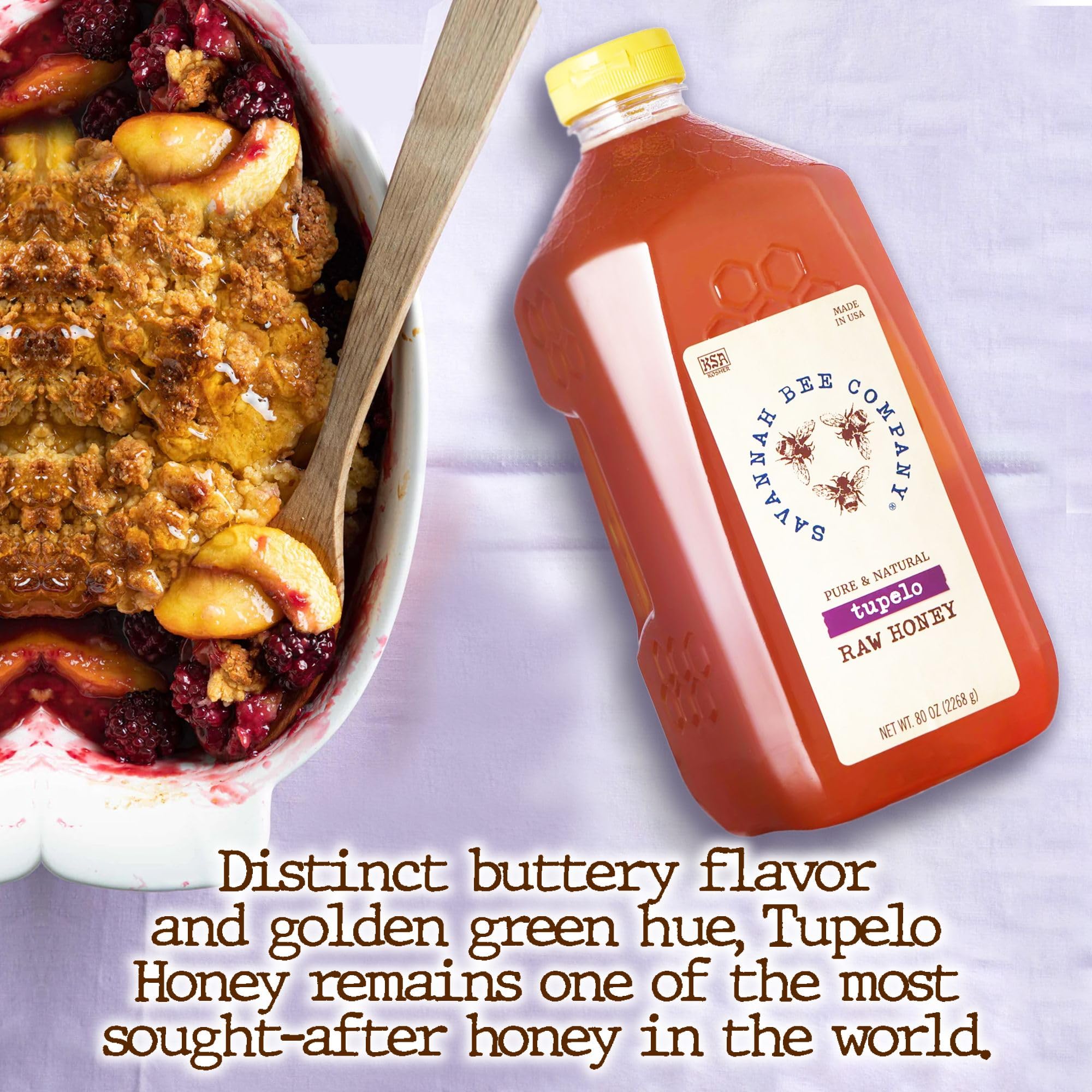 Savannah Bee Company Honey | Pure, Natural, Raw | Tupelo 80 oz