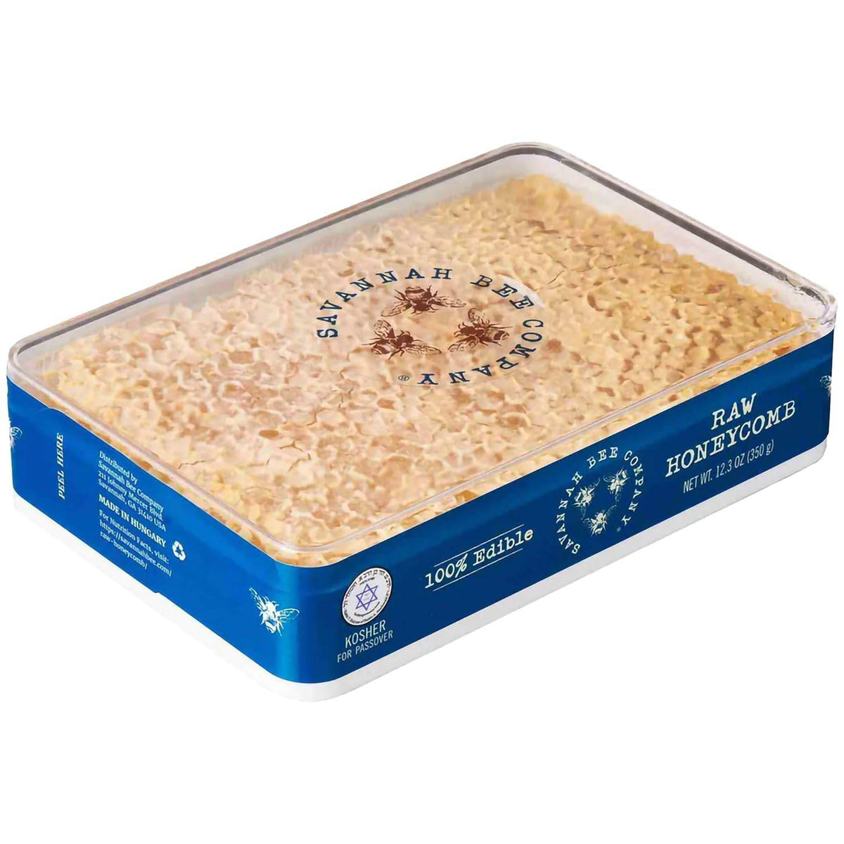 Savannah Bee Company Pure Raw Acacia Honeycomb - All Natural, Edible and Unfiltered - 12.3 oz - Sammi's Attic