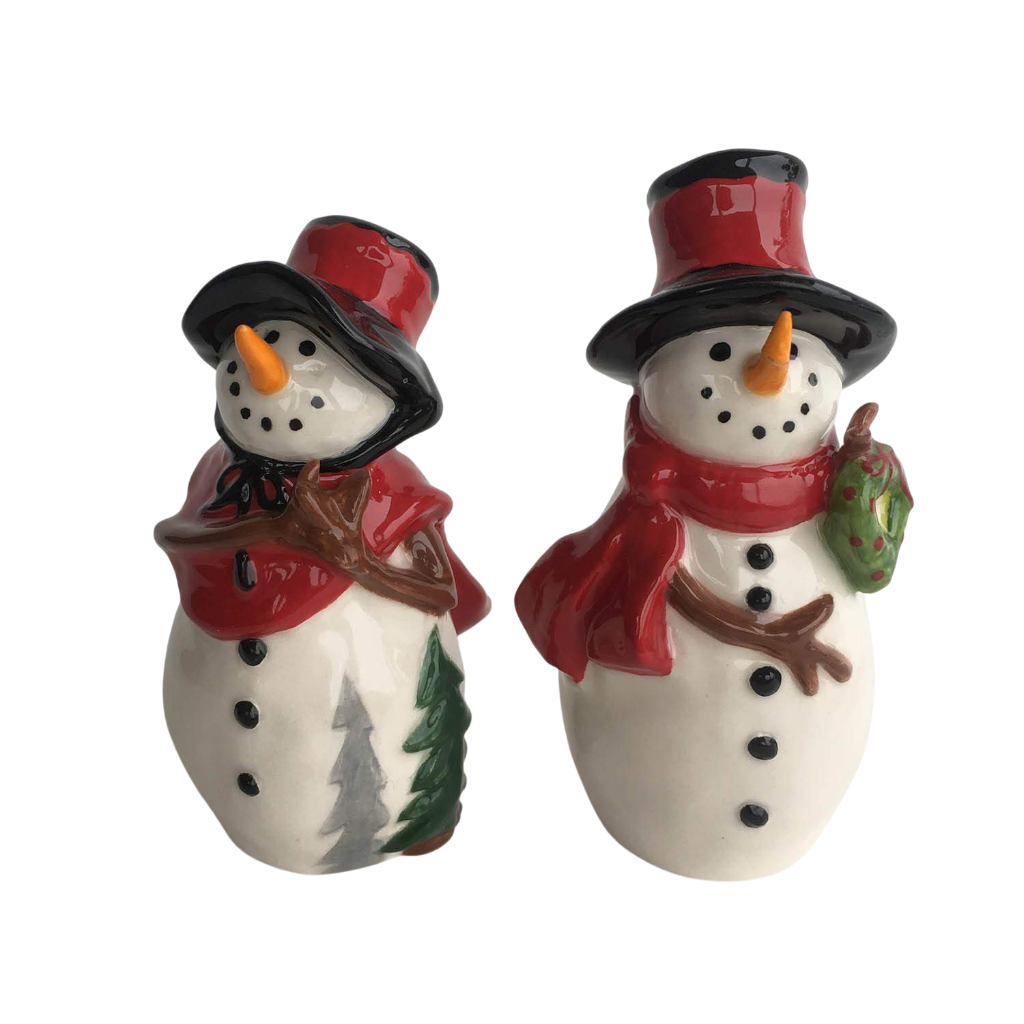 Snowman Salt and Pepper Shaker Set