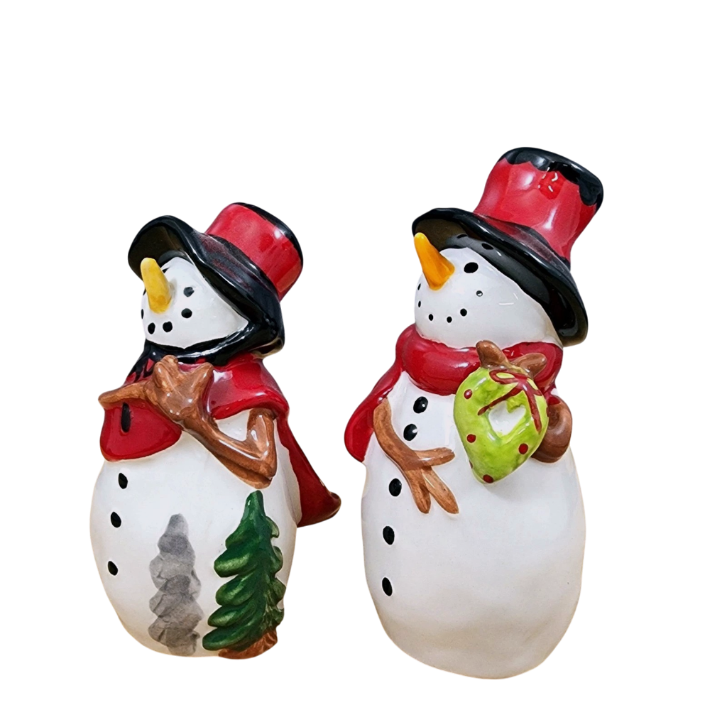 Snowman Salt and Pepper Shaker Set