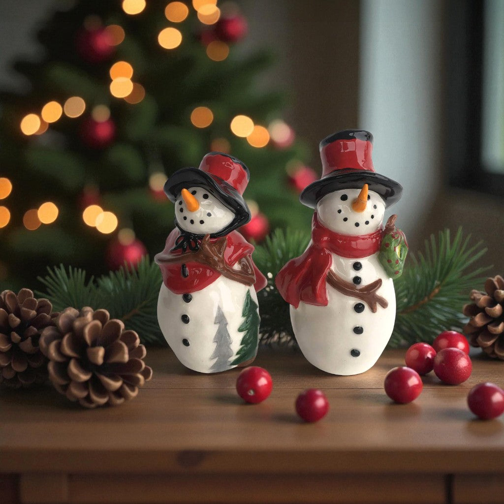 Snowman Salt and Pepper Shaker Set