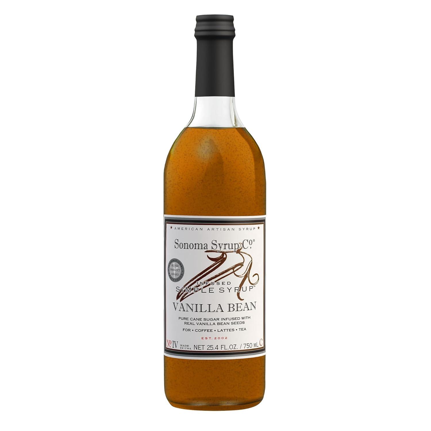 Sonoma Syrup Co Vanilla Bean Infused Syrup, 25.4 Fl Oz for Coffee, Cocktails, and Cooking - Sammi's Attic