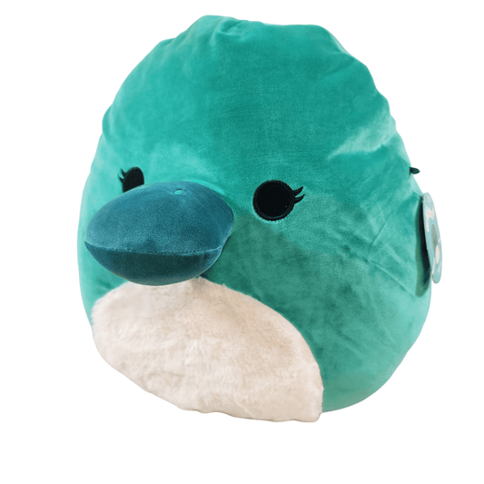 Squishmallows 16” SELASSI Forest Green Platypus White Fluffy Tummy Plush - Sammi's Attic