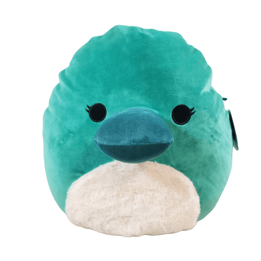 Squishmallows 16” SELASSI Forest Green Platypus White Fluffy Tummy Plush - Sammi's Attic