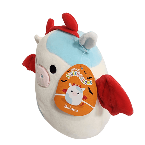 Squishmallows Belana Cow Plush with Bat Devil Costume 8” Halloween - Sammi's Attic