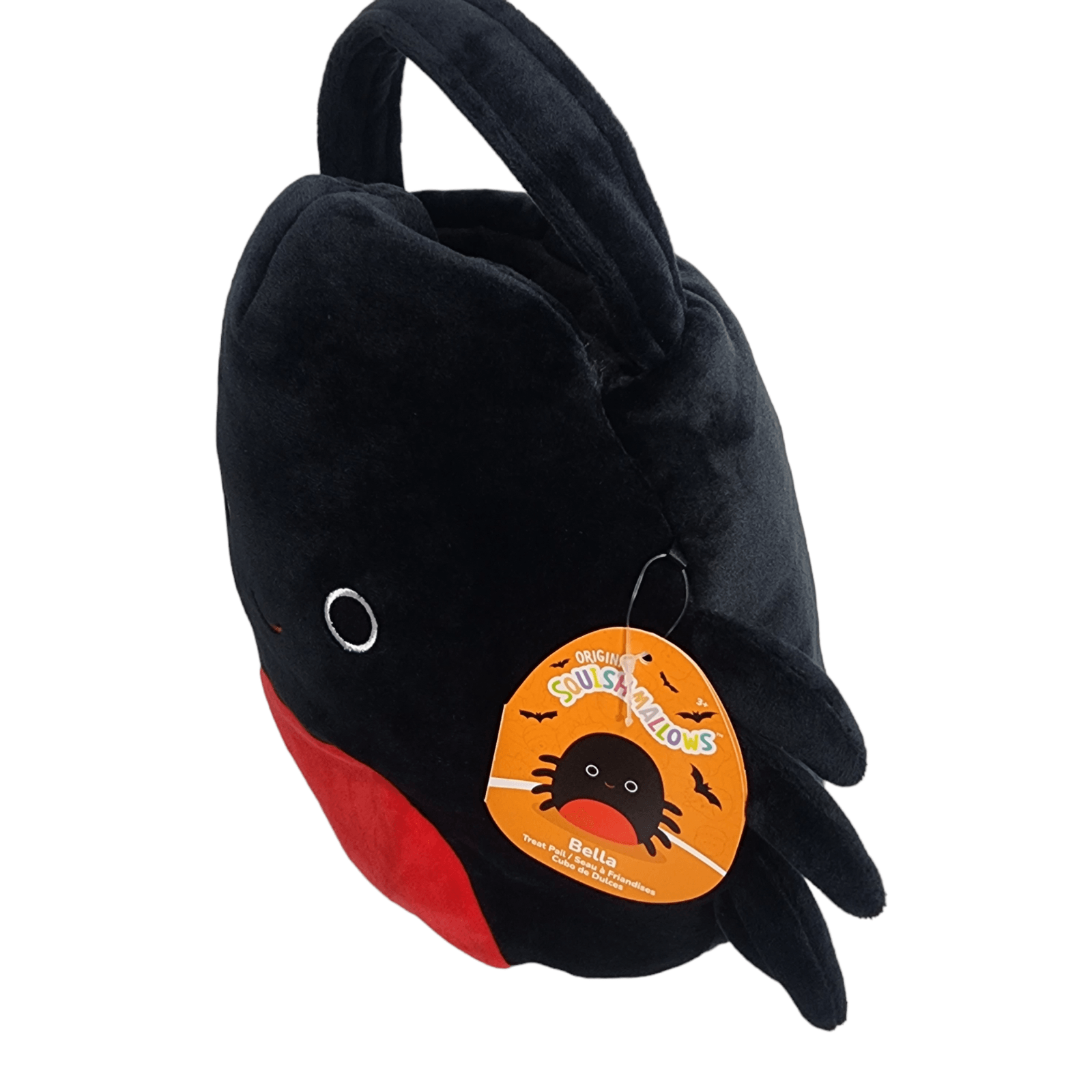 Squishmallows Bella Spider Candy Bag Black Treat Pail Bucket Basket - Sammi's Attic