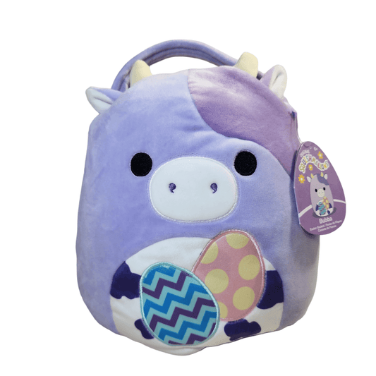 Squishmallows Bubba the Purple Cow 12-Inch Soft Huggable Plush Easter Basket - Sammi's Attic