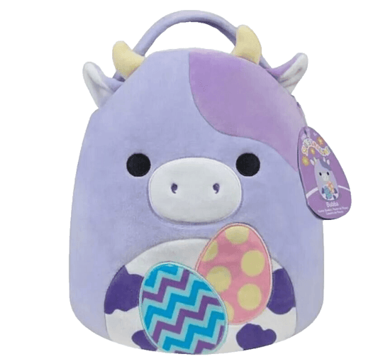 Squishmallows Bubba the Purple Cow 12-Inch Soft Huggable Plush Easter Basket - Sammi's Attic