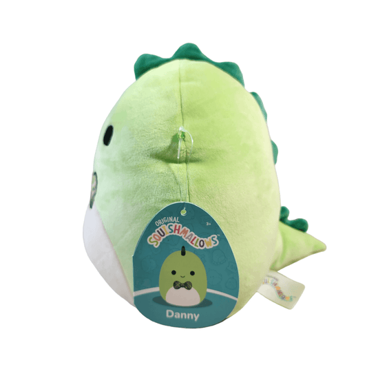 Squishmallows Danny the Dinosaur 8" Plush Green Plaid Bow Tie - Sammi's Attic