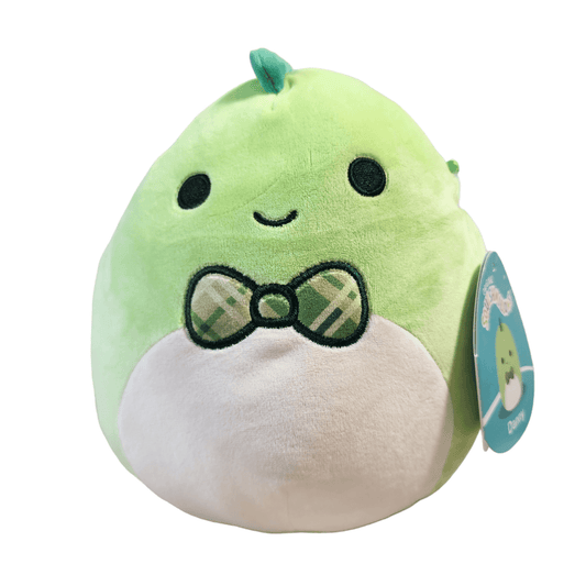 Squishmallows Danny the Dinosaur 8" Plush Green Plaid Bow Tie - Sammi's Attic