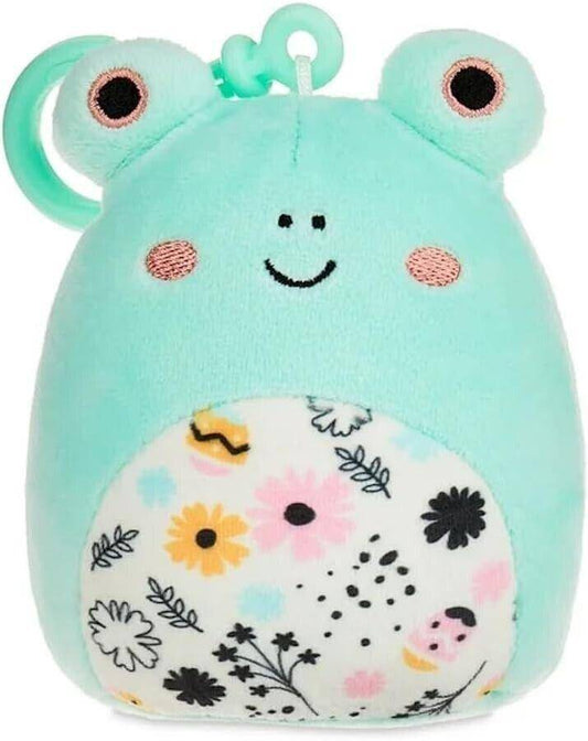 Squishmallows Fritz the Frog Spring Bag Clip Plush Easter Egg Floral Belly 4" - Sammi's Attic