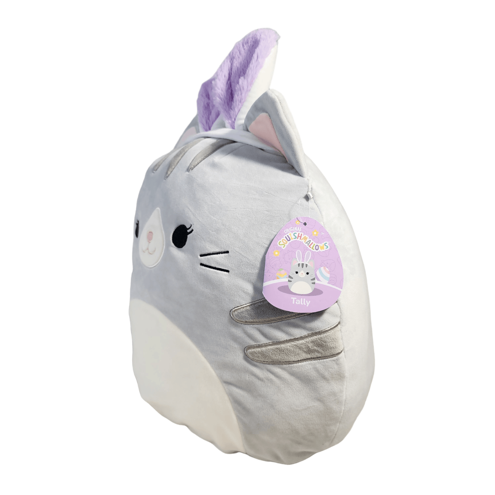 Squishmallows Tally the Tabby Cat 14" with Bunny Ears Easter Costume - Sammi's Attic