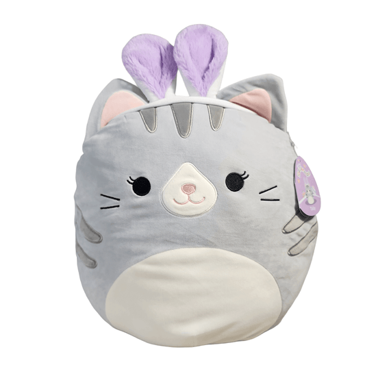 Squishmallows Tally the Tabby Cat 14" with Bunny Ears Easter Costume - Sammi's Attic