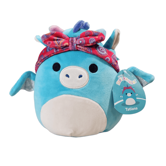 Squishmallows Tatiana the Dragon with Headscarf Paisley Bandana 8" Plush - Sammi's Attic