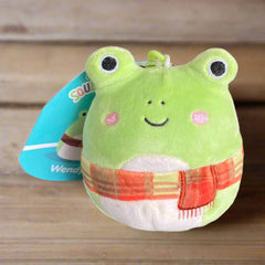 Squishmallows Wendy The Frog in Scarf 3.5 inch Bag Clip
