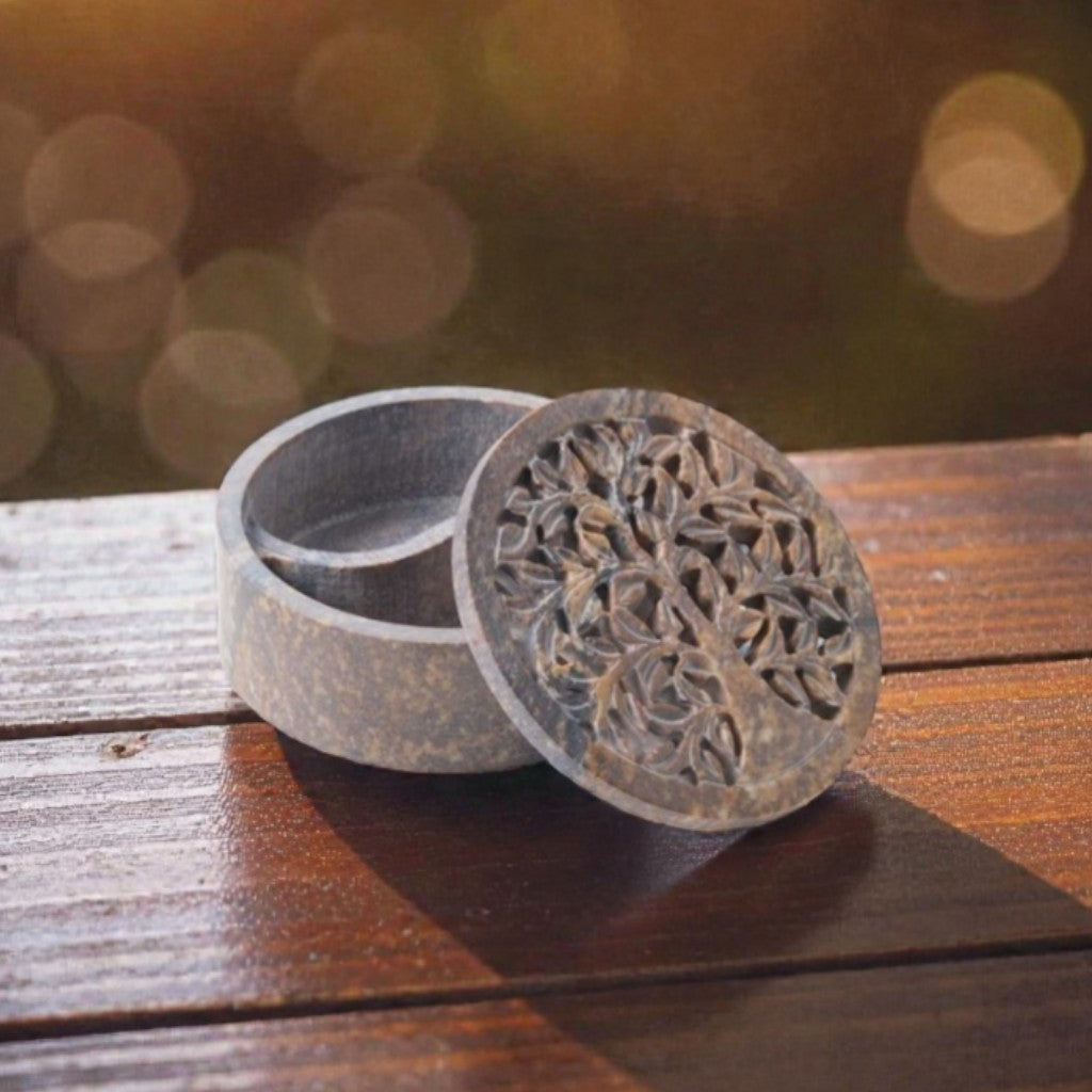 Stone Trinket Box | Tree of Life