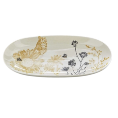 Summer Serving Platter | Floral & Bee Ceramic
