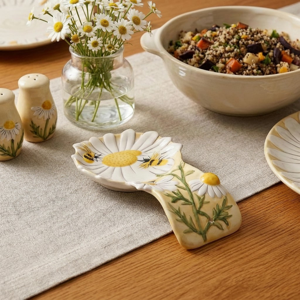Sunflower & Honey Bee Spoon Rest