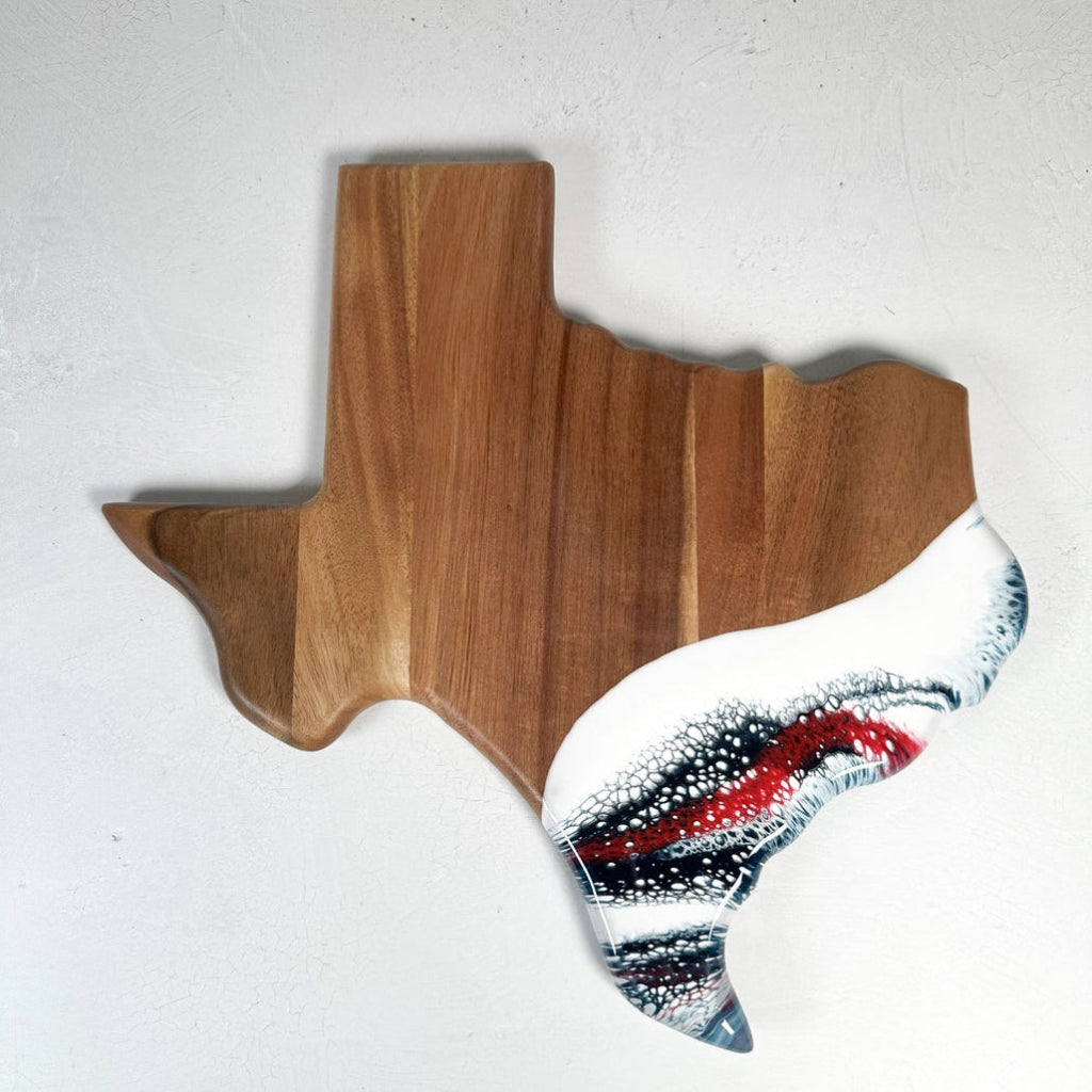 Texax Charcuterie Board | Wood Resin Cheese Board