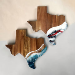 Texax Charcuterie Board | Wood Resin Cheese Board