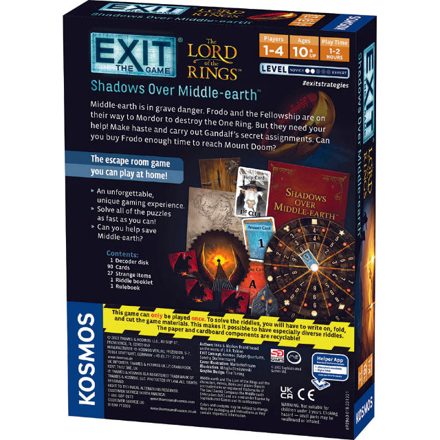 Thames & Kosmos Exit The Game The Lord of the Rings Shadows Over Middle Earth