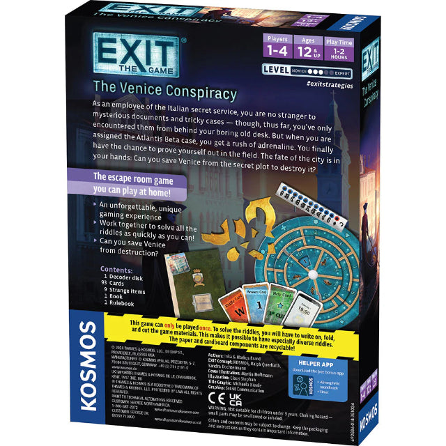 Thames & Kosmos Exit The Game The Venice Conspiracy