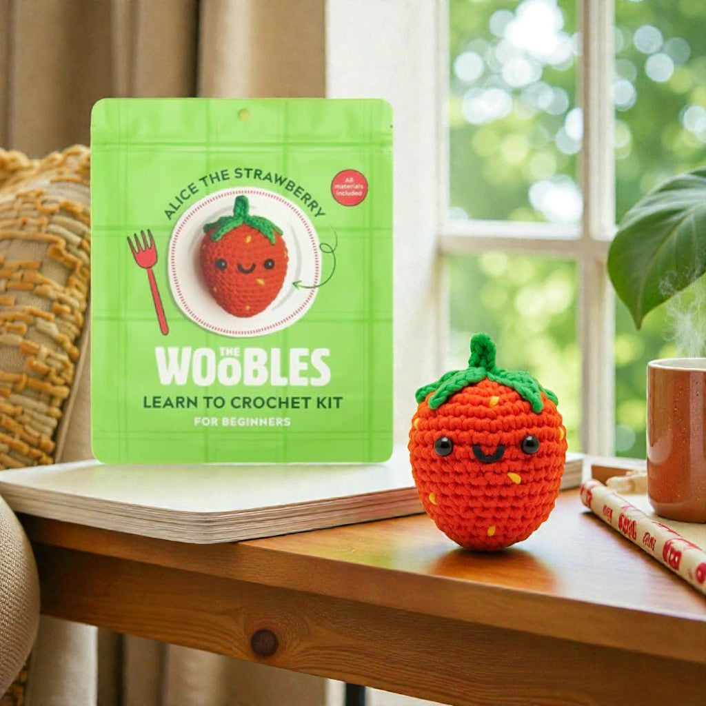 The Woobles Beginner Crochet Kit | Alice the Strawberry