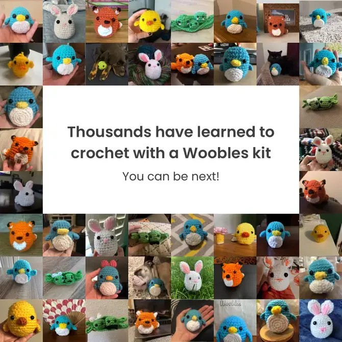 The Woobles Beginner Crochet Kit | Bacon the Pig