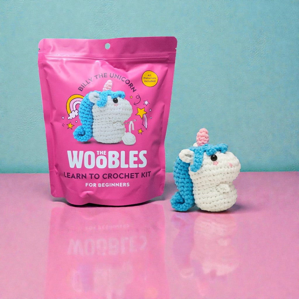 The Woobles Beginner Crochet Kit | Billy the Unicorn