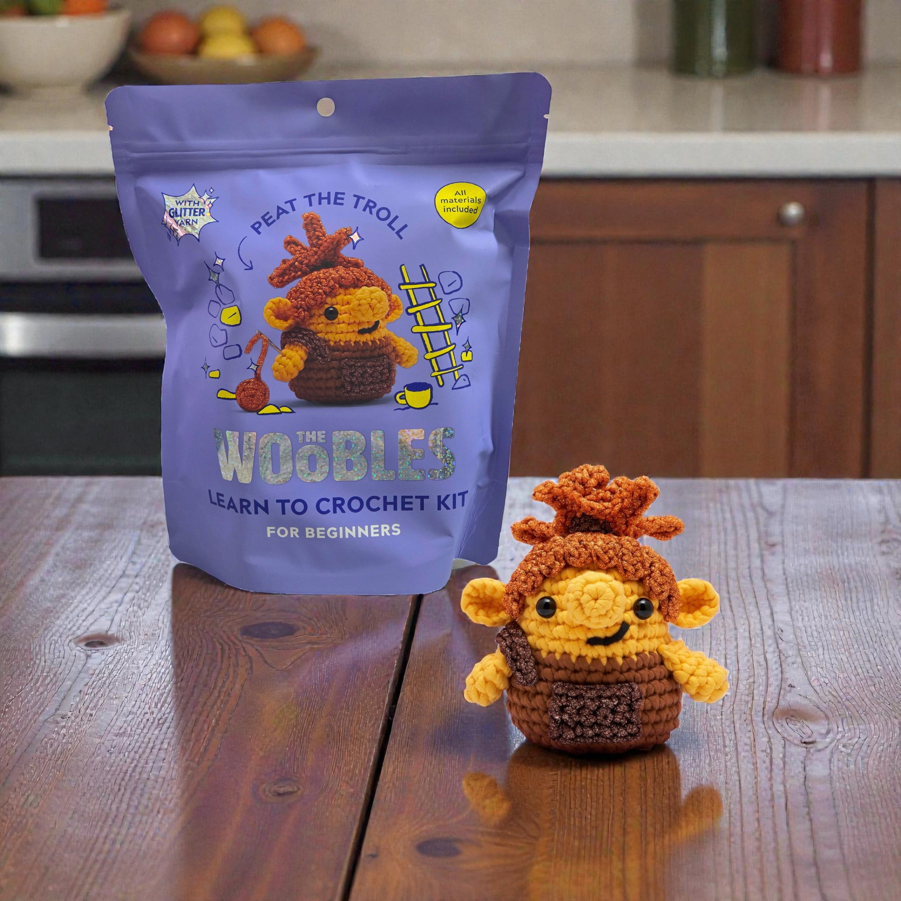 The Woobles Beginner Crochet Kit | Peat the Troll
