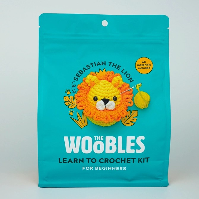 The Woobles Beginner Crochet Kit | Sebastian the Lion