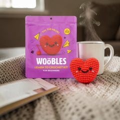 The Woobles Beginner Crochet Kit | Val the Heart