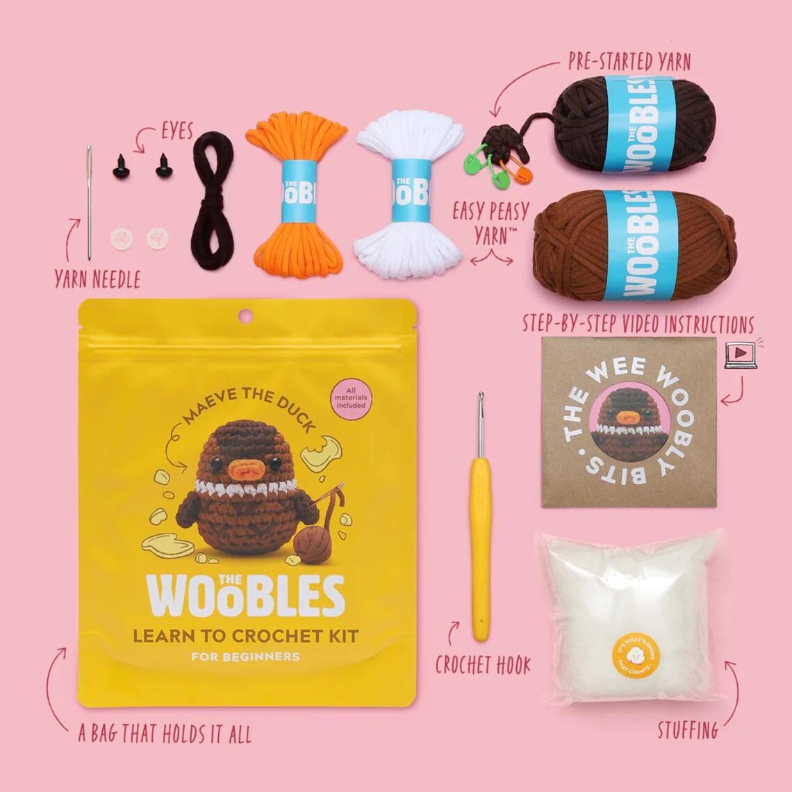 The Woobles Beginner Crochet Kit | Wally the Koala