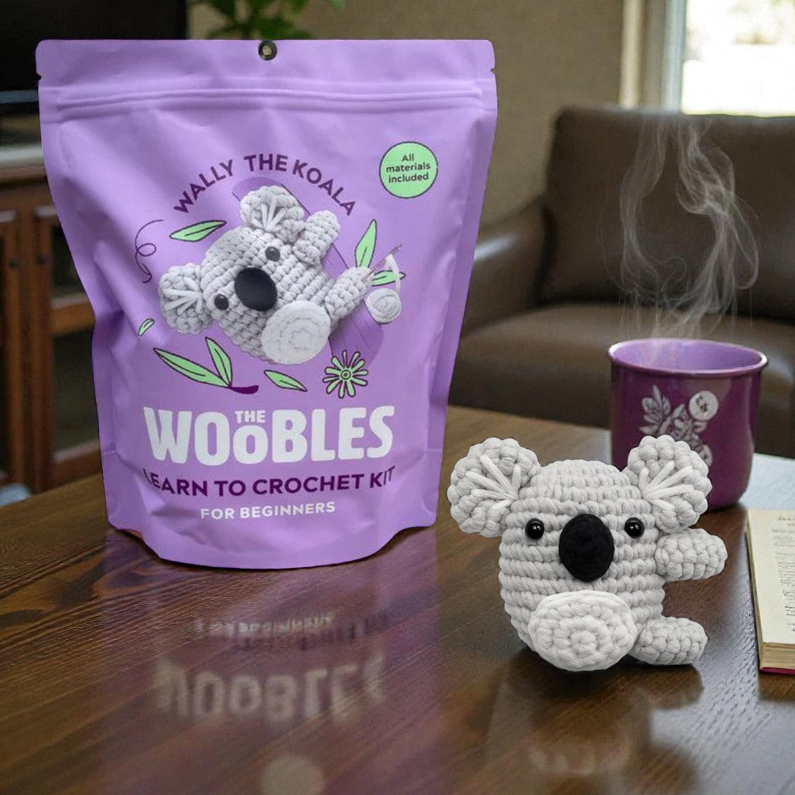 The Woobles Beginner Crochet Kit | Wally the Koala