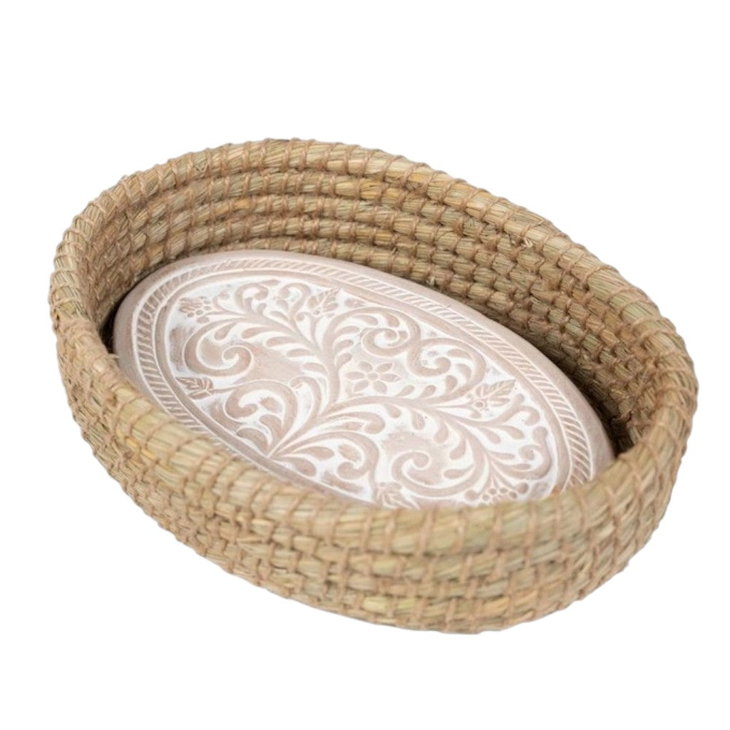 Toasty Oval Bread Basket | Terracotta Insert