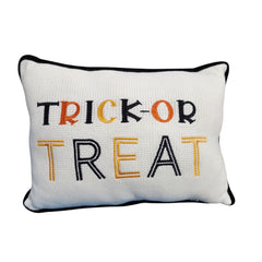 Trick or Treat Halloween Pillow | Reversible Pumpkin Throw Pillow | 12x16 Inch