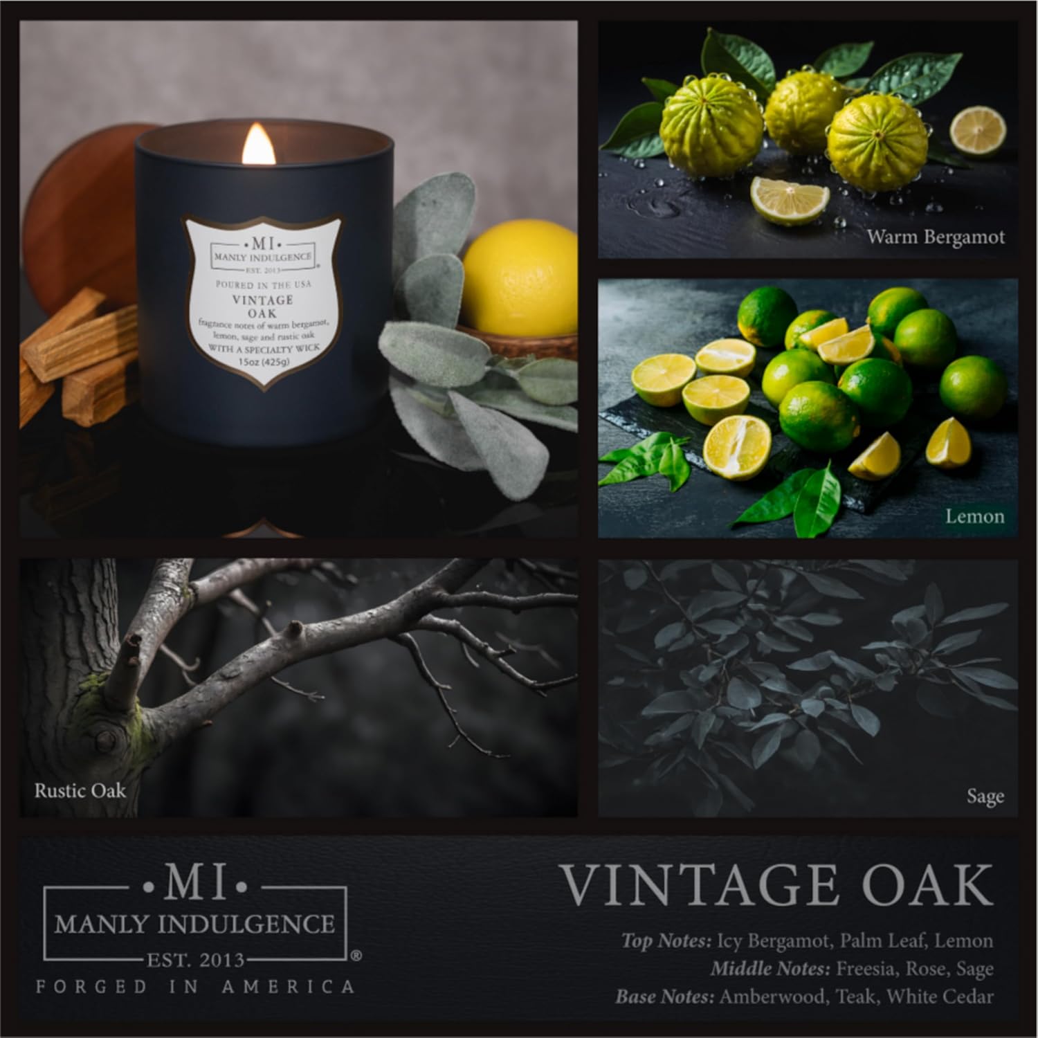 Vintage Oak Candle