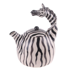 Whimsical Zebra Figural Teapot | Hand-Painted Ceramic