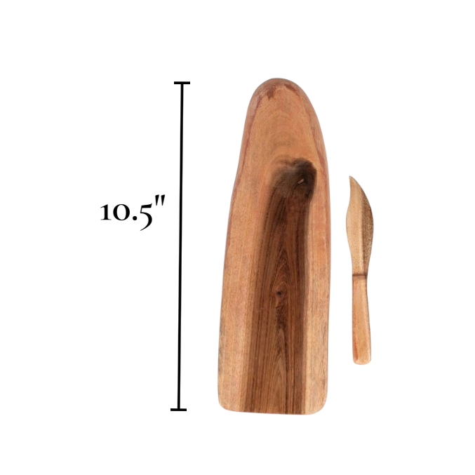 Wooden Charcuterie and Cheese Board with Knife