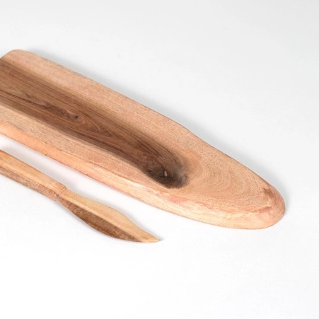 Wooden Charcuterie and Cheese Board with Knife