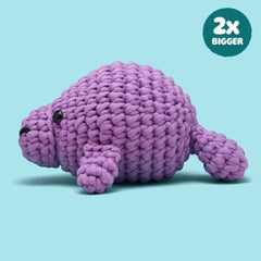 The Woobles Extra Squeezy Beginner Crochet Kit | Phyllis the Manatee